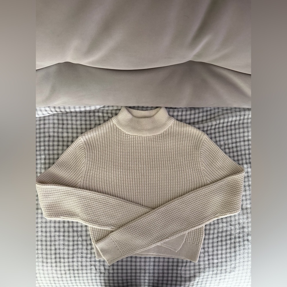 Garage Cream Cowl Neck Sweater